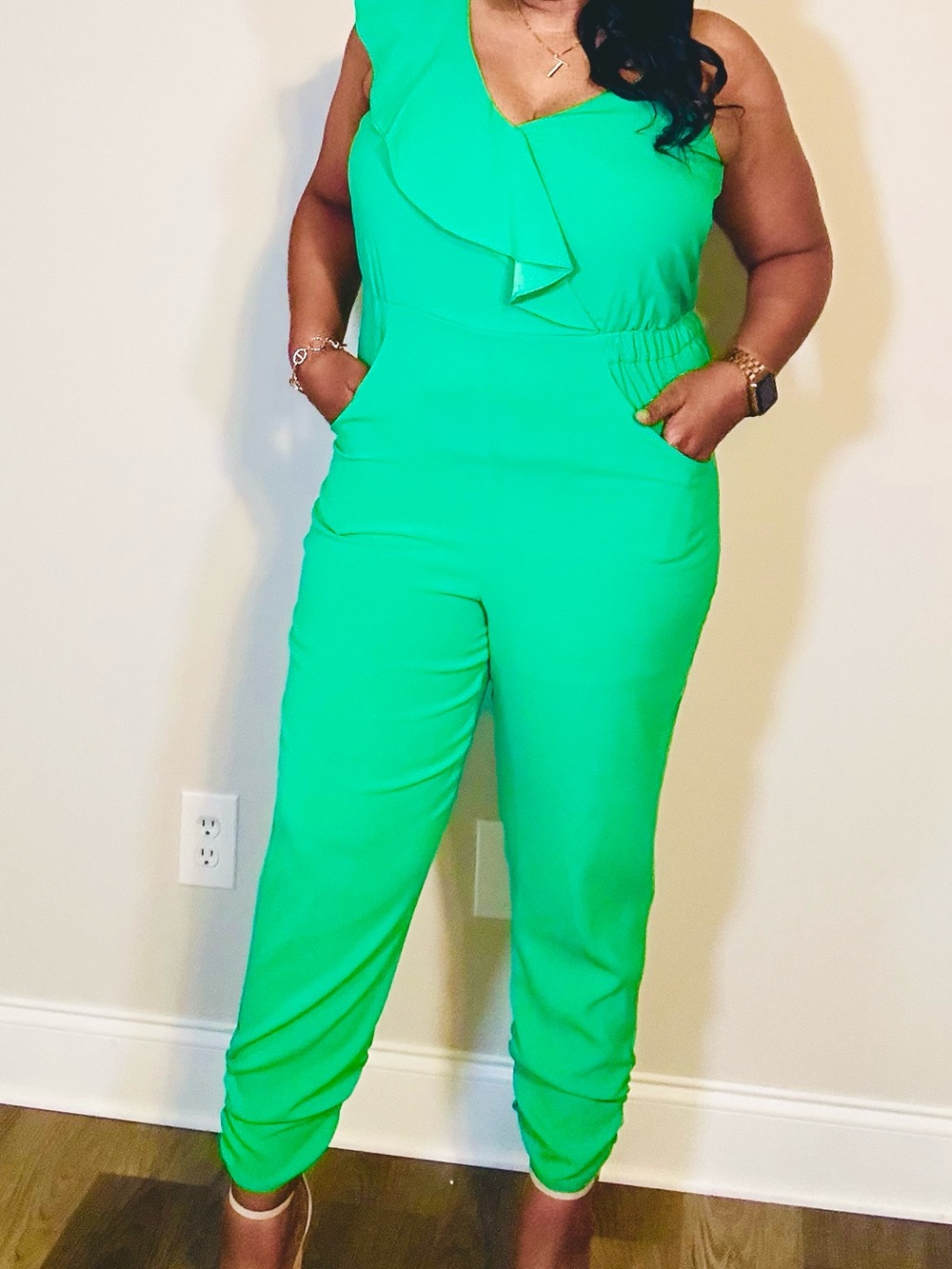 Fun green jumper by GIBSON LATIMER